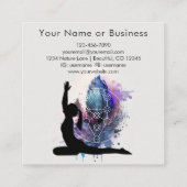 Boho Yoga瞑想モダン聖幾何学 スクエア名刺 (裏面)