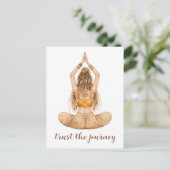 Boho Yoga Aquarell Design – Trust the Journey ポストカード (スタンド正面)