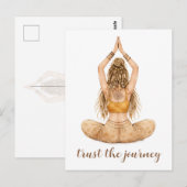 Boho Yoga Aquarell Design – Trust the Journey ポストカード (正面/裏面)