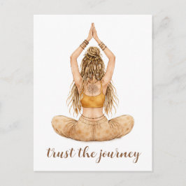 Boho Yoga Aquarell Design – Trust the Journey  ポストカード
