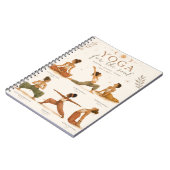Boho Yoga Frauen Aquarell Design - Yogaposen ノートブック (左側)