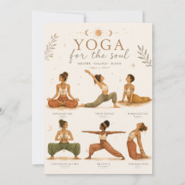 Boho Yoga Poster im Aquarellstil - Yoga- Posen シーズンカード