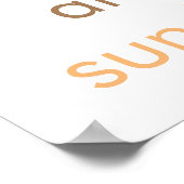 Boho "You are my sunshine"スマイリーSun ポスター (角)