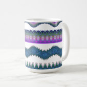 Boho Zigzag Pattern Coffee Mug コーヒーマグカップ (正面右)