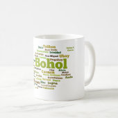 Bohol Geographic Wordcloud Mug コーヒーマグカップ (正面右)