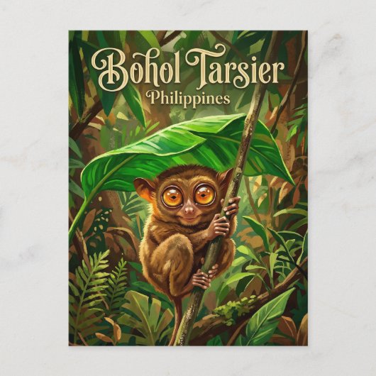 Bohol Tarsier Sanctuary Philippines ポストカード (正面)