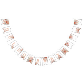 bohoPampas草ベビーシャワー バンティングフラッグ