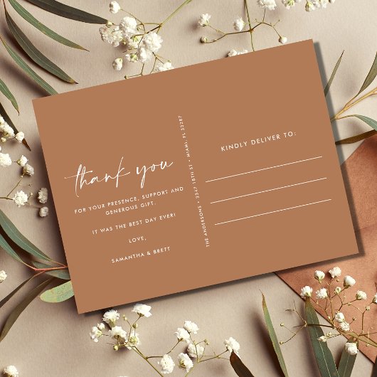 Boho's結婚写真コラージュありがとうはがき ポストカード