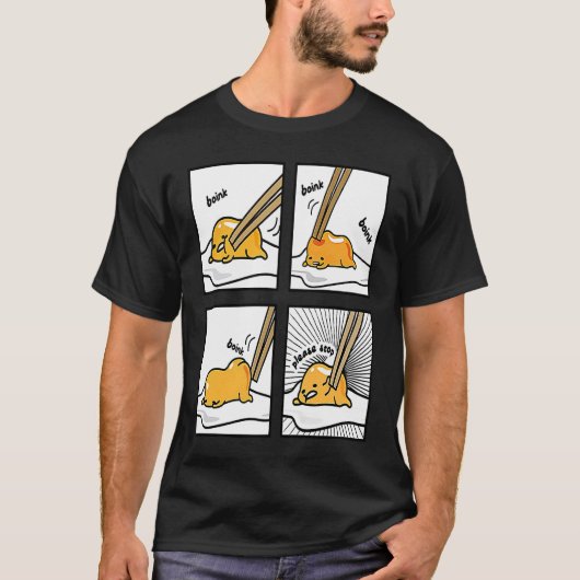 Boink Egg Yolk Please Stop Cute Lazy Sleepy Egg Fo Tシャツ (正面)