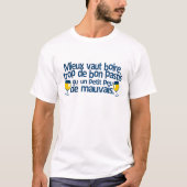 boire trop bon petit peu mauvais pastis alcool ape tシャツ (正面)