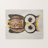Bois - Chouette - Wood Owl ジグソーパズル (横)