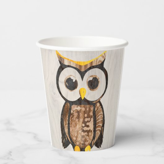 Bois - Chouette - Wood Owl 紙コップ (裏面)