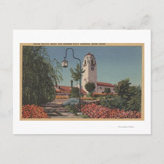 Boise, ID – ユニオン太平洋の表示 ポストカード (正面)