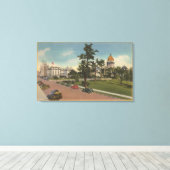 Boise, ID - View of Capital Park & Enround キャンバスプリント (インサイチュ (ウッドフロア))