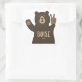 Boise Idaho Peace Bear スクエアシール (バッグ)
