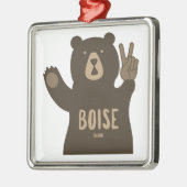 Boise Idaho Peace Bear メタルオーナメント (左)