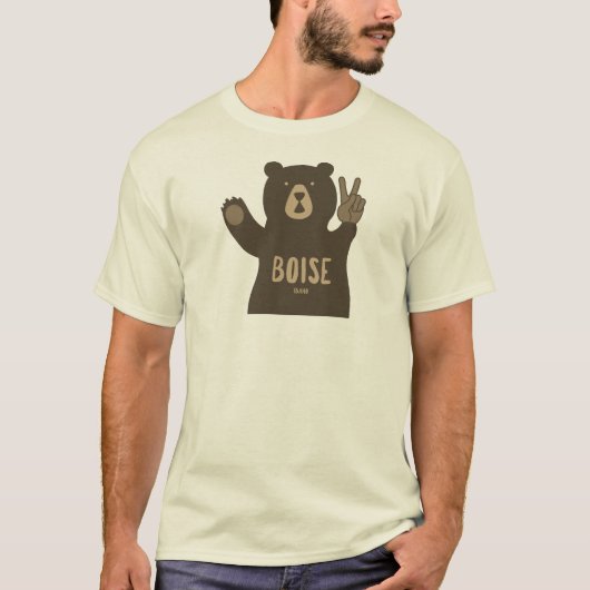 Boise Idaho Peace Bear Tシャツ (正面)