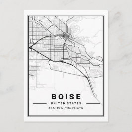 Boise Idaho USAトラベルシティマップポスター ポストカード