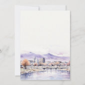 Boise, Idaho Watercolor Landscape Baby Shower 招待状 (裏面)