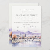 Boise, Idaho Watercolor Landscape Birthday 招待状 (正面/裏面)