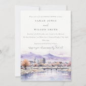 Boise, Idaho Watercolor Landscape Couples Shower 招待状 (正面)
