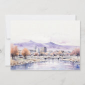 Boise, Idaho Watercolor Landscape Rehearsal Dinner 招待状 (裏面)
