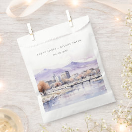 Boise, Idaho Watercolor Landscape Wedding フェイバーバッグ