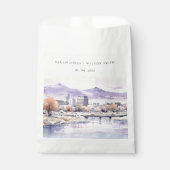 Boise, Idaho Watercolor Landscape Wedding フェイバーバッグ (正面)