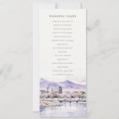 Boise, Idaho Watercolor Landscape Wedding Program 招待状 (裏面)