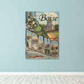 Boise, IdahoLarge Letter ScenesBoise, ID キャンバスプリント (インサイチュ (ウッドフロア))