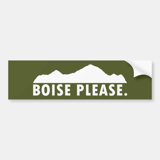 Boise Please バンパーステッカー (正面)