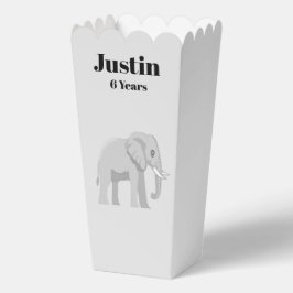 Boîte à popcorn personnalisée éléphant anniverssai フェイバーボックス