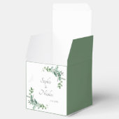 Boites cadeaux invités Vert Sauge eucalyptus フェイバーボックス (オープン)