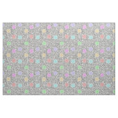 BOJANGLESのレトロの点: 白で多色刷り ファブリック (ヤード)