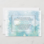 Bokahの雪片の冬の結婚式招待状 招待状 (正面)