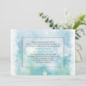 Bokahの雪片の冬の結婚式招待状 招待状 (スタンド正面)