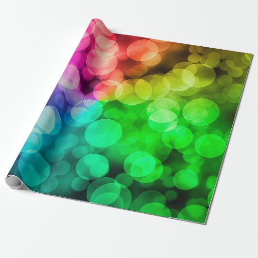 Bokeh colorful rainbow background ラッピングペーパー (アンロールド)