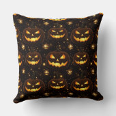 Bokeh Halloween | Glowing Jack-O’ Lantern (3) クッション (裏面)
