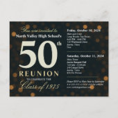 Bokeh Lights 50th 高校同窓会2日間イベント ポストカード (正面)