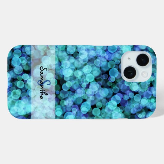 Bokeh Lights in Shades of Blue Case-Mate iPhoneケース (裏面 (横))