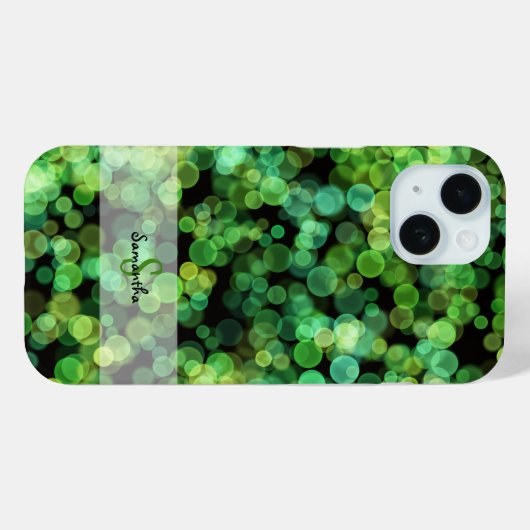 Bokeh Lights in Shades of Green Case-Mate iPhoneケース (裏面 (横))