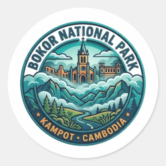 BOKOR NATIONAL PARK ラウンドシール (正面)