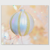 bola navidad color dorado ラッピングペーパー (フラット)