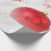 bolas rojas sobre nieve ラッピングペーパー (角)