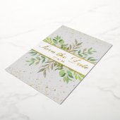 BOLD | エレガント & モダン ゴールド  セーブ・ザ・デート 箔招待状 (回転した状態)