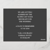 BOLD | エレガント & モダン ゴールド フォト セーブ ザ デート 箔招待状ポストカード (裏面)