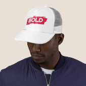 BOLD タイポグラフィートラッカーズハット - 赤と白 キャップ (インサイチュ)