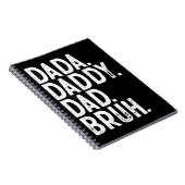 BOLD 黒 白 DADA DADDY DAD BRUH 父の日 ノートブック (右側)