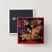 Bold 1776 - 2026 アメリカ建国250周年記念 缶バッジ (正面&裏面)