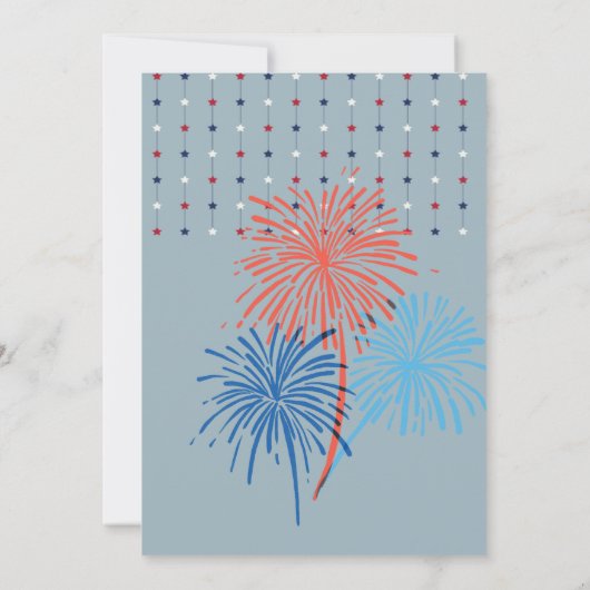 Bold 250th Anniversary Patriotic Eagle & Liberty  招待状 (裏面)